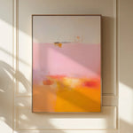 affiche abstraite rose orange toile moderne décoration salon chambre 30x40cm 40x60cm 50x70cm sans cadre
