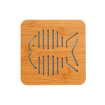 tapis table carré bois motif animaux anti dérapant moderne naturel décors cuisine