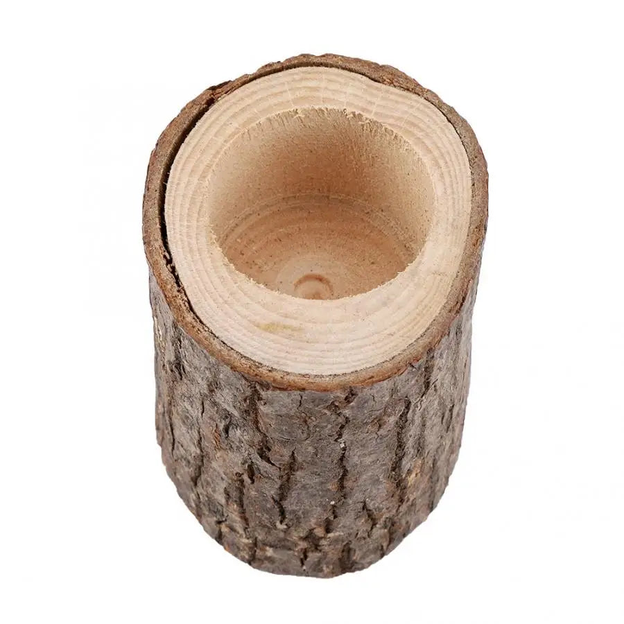 support vase bois rustique marron clair decor maison naturel decoration fleur holder stand