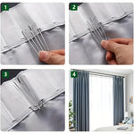 ruban rideaux blanc rayures horizontales moderne clips métalliques 10mètres polyester qualité decoration fenetre nhà