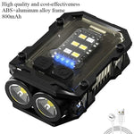 lampe torche rechargeable 10w led super lumineuse noir moderne 1000lm abs