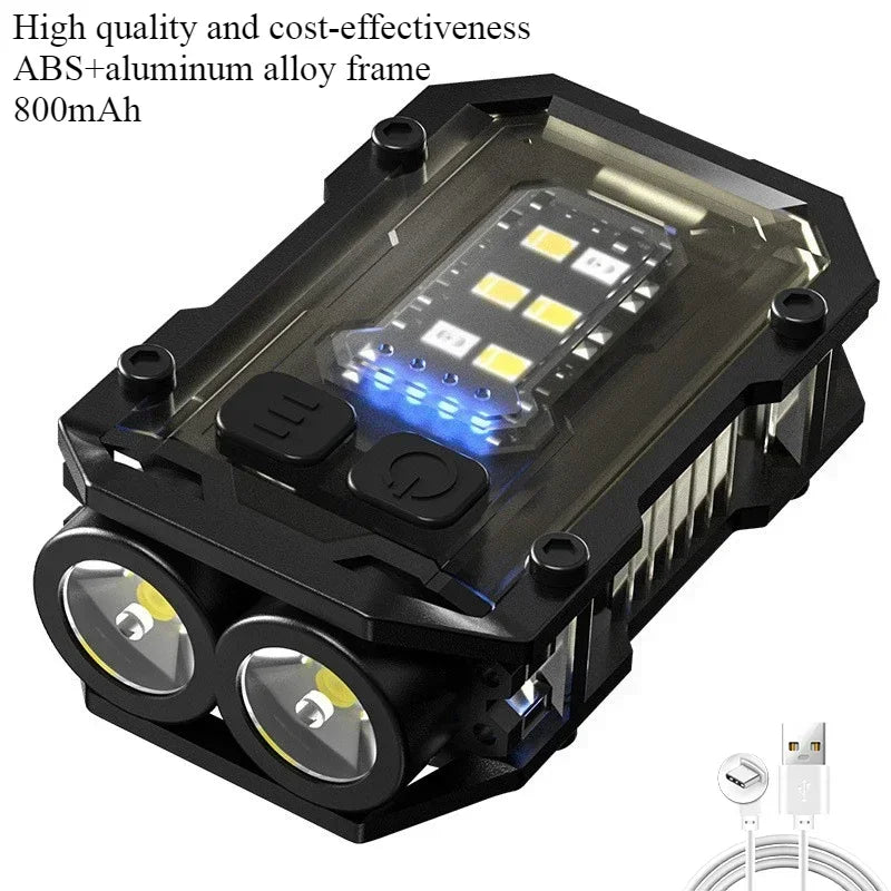 lampe torche rechargeable 10w led super lumineuse noir moderne 1000lm abs