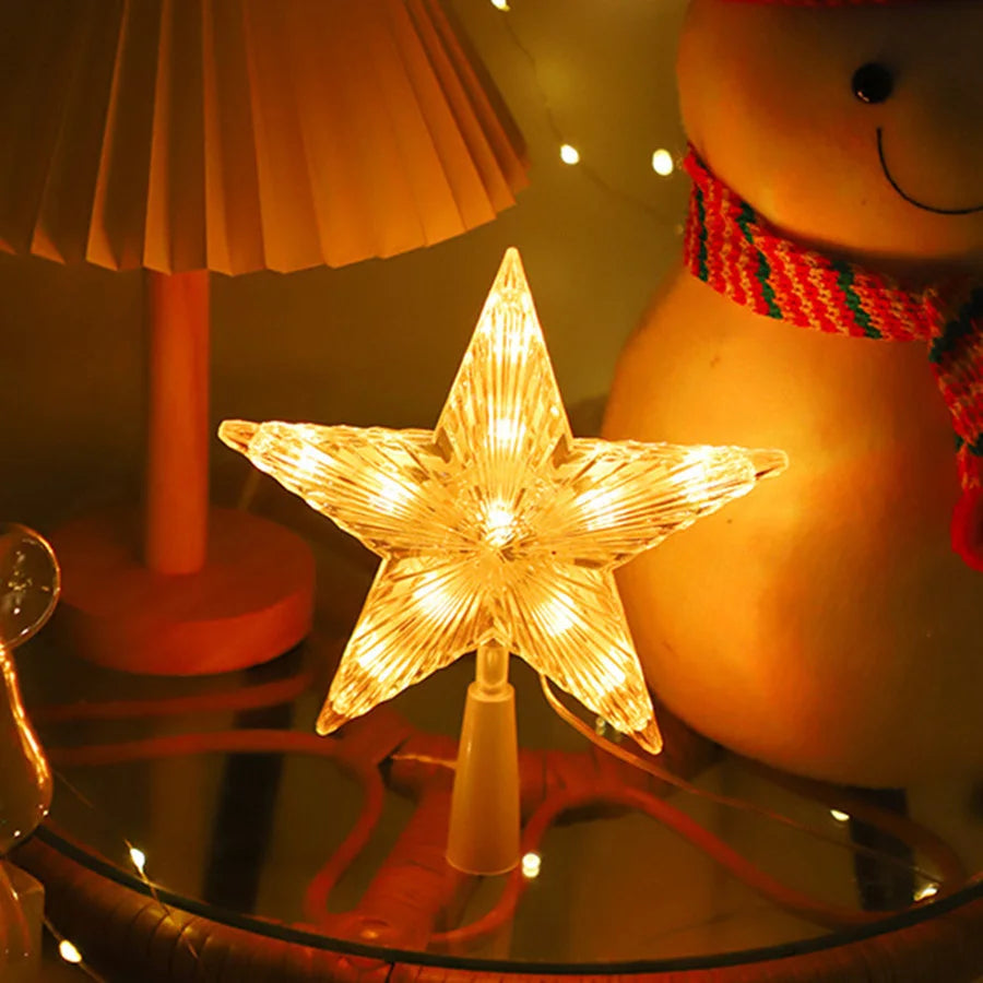 Étoile LED Noël suspendue au sapin
