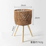 paniers pieds tressés moderne rustique plantes artificielles naturel beige clairextérieur patio jardin