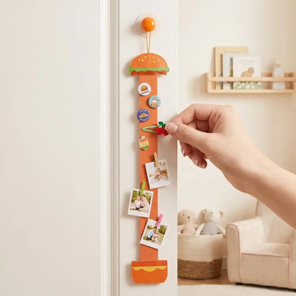 porte accessoires mural clips cheveux pinces linge motifs alimentaires moderne enfantin suction