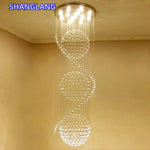 suspension lumineuse moderne cristal transparentes structure métallique grande taille facile certifiée flux lumineux élevé