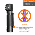 lampe frontale rechargeable led 10w orange noir texture cuir adjustable pratique