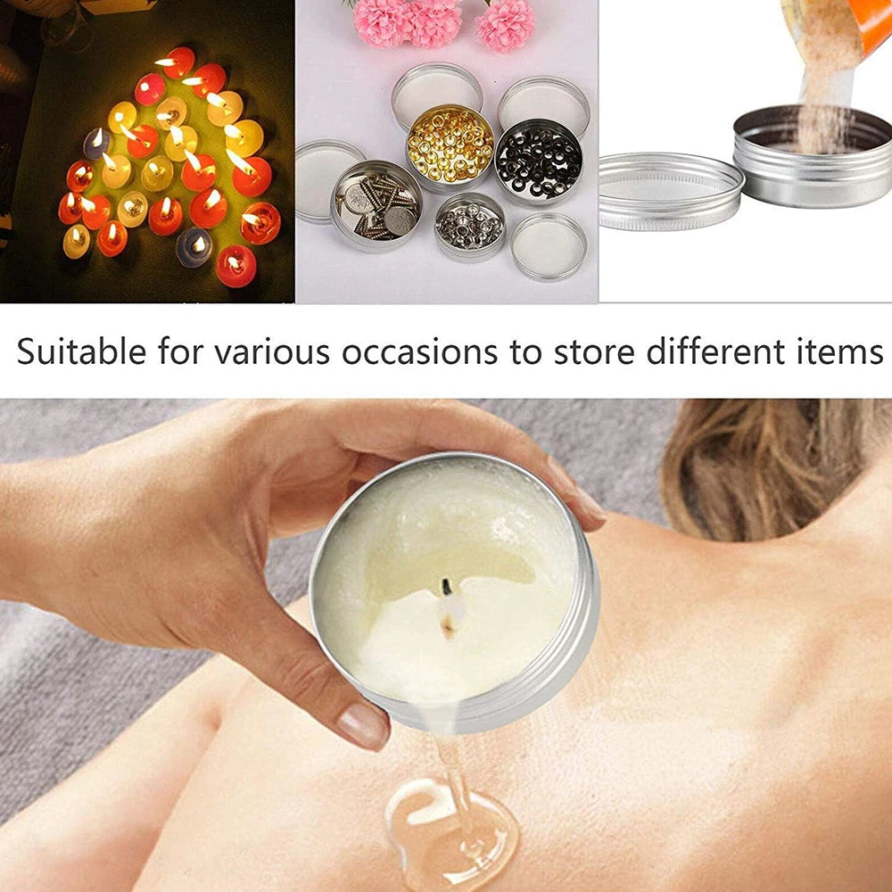 pots métal rechargeables 50ml 100ml cosmétiques baume lèvres tulipes roses utilitaire écologique