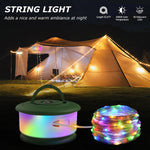 guirlande lumineuse led multicolore lampe portable camping modes éclairage rechargeableextérieur
