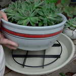 supports pots plastique grille circulation air extérieur noir blanc vert
