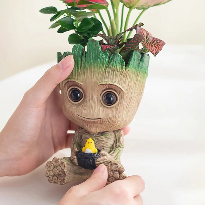 vase decoratif groot personnages marvel pot plante texturé oiseau miniature