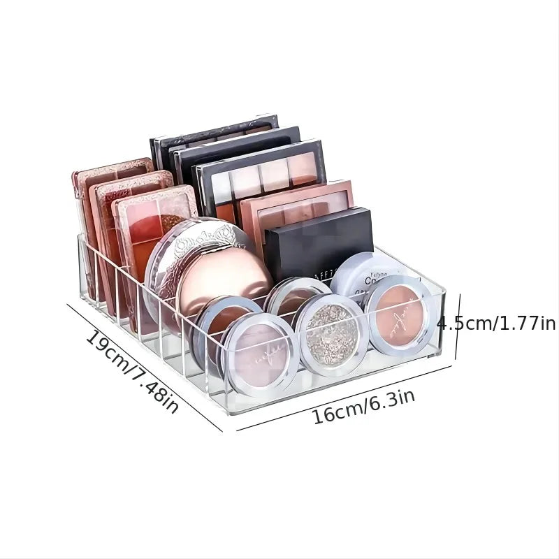 boîte rangement cosmétiques transparente moderne palette fards poudre parfum sans fixation plastique
