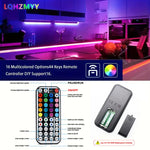 ruban led multicolore adhésif télécommande bluetooth application contrôle moderne lumineux découpable usb rechargeable
