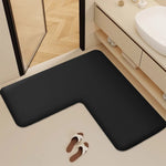 tapis sol antidérapant polyester gris moderne salle bain douillet taille 120x120cm 75x75cm