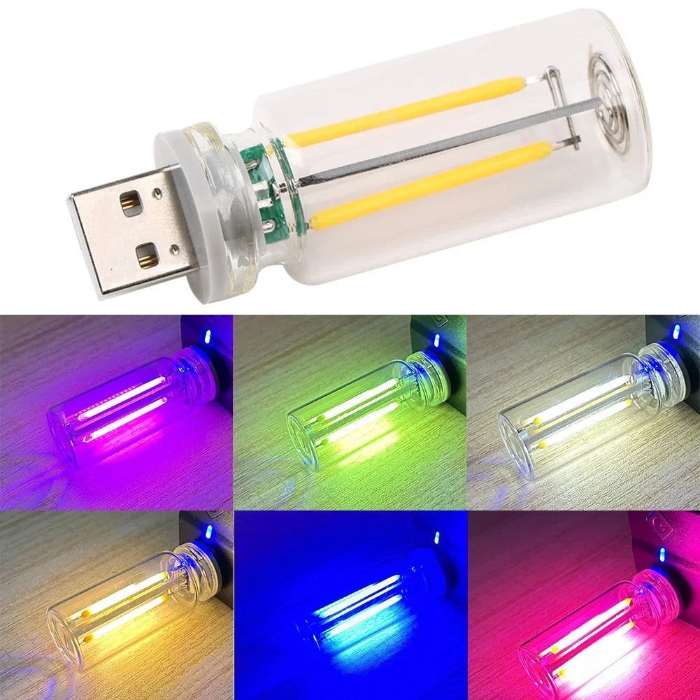 lampe led usb transparente moderne adhésive lumière chaude blanche multicolore