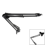 support articulé microphone lampe métal noir industriel fixations vis utilitaire