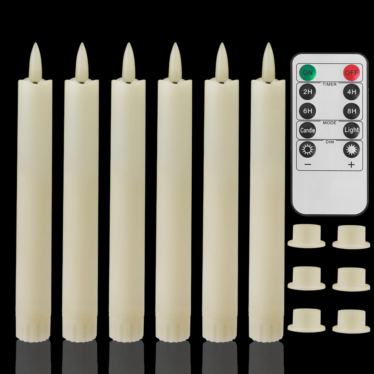 décoration intérieure moderne bougies led sans flamme blanc opaques télécommande pièces base plate