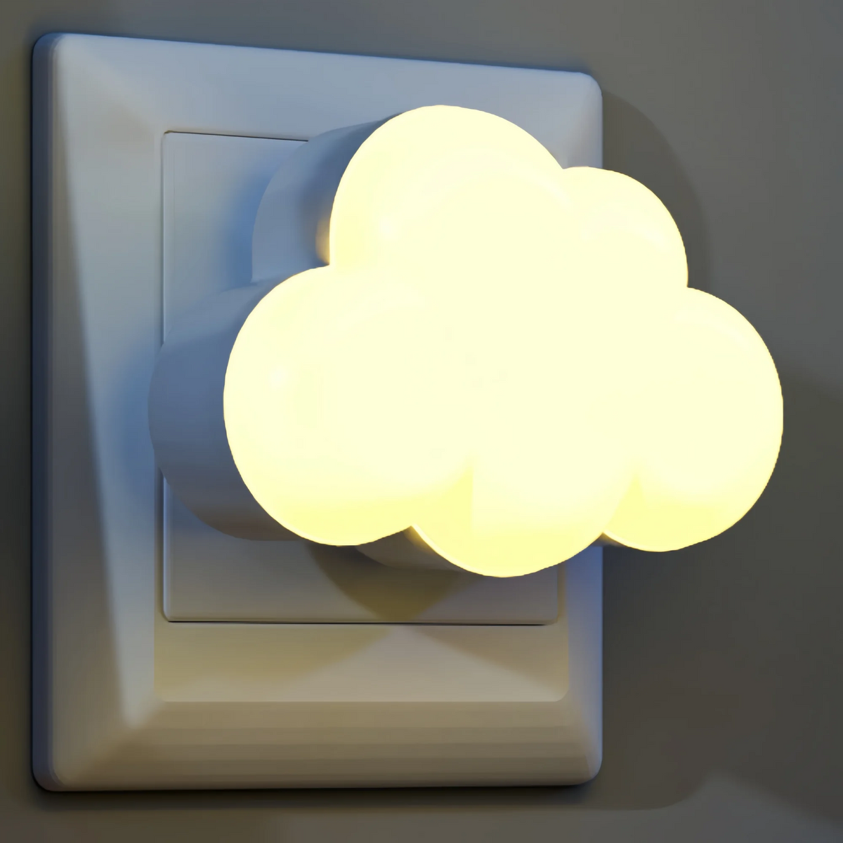 veilleuse nuage blanc moderne auto éteignante prise murale chambre enfant lumière douce