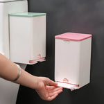 distributeur serviettes hygiéniques boîte rangement adhésif moderne rayures verticales blanc rose vertclair