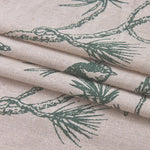 rideau imprimé végétal branches feuilles beige clair vert classique rustique fixations bois