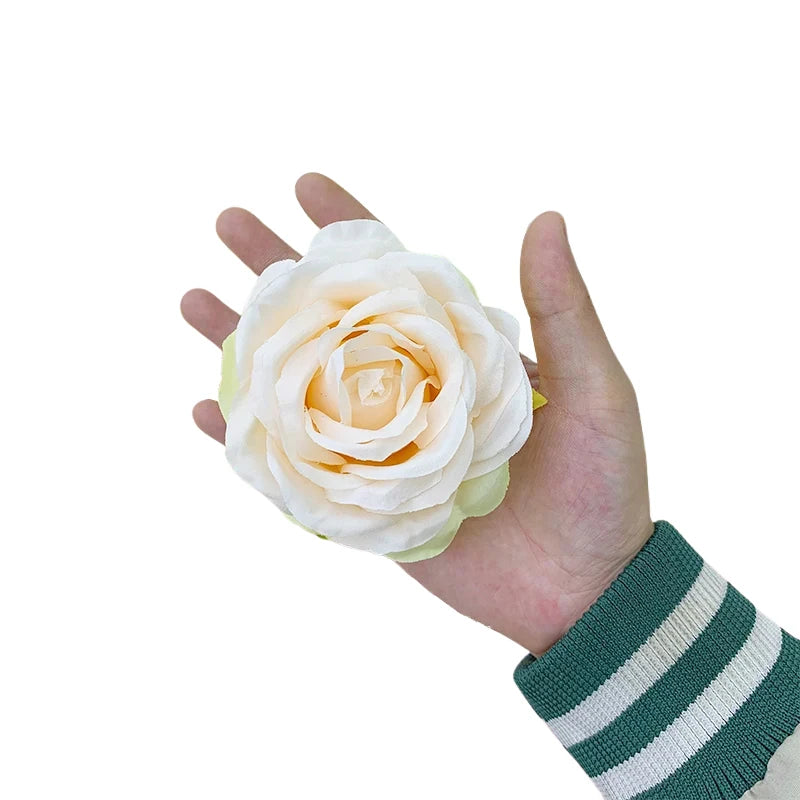 Décoration murale artificielle roses soie classique blanc rose violet romantique