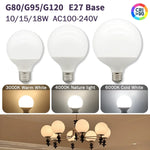 ampoules led blanc modernes e27 80mm 95mm 120mm 10w 15w 18w 270deg translucent