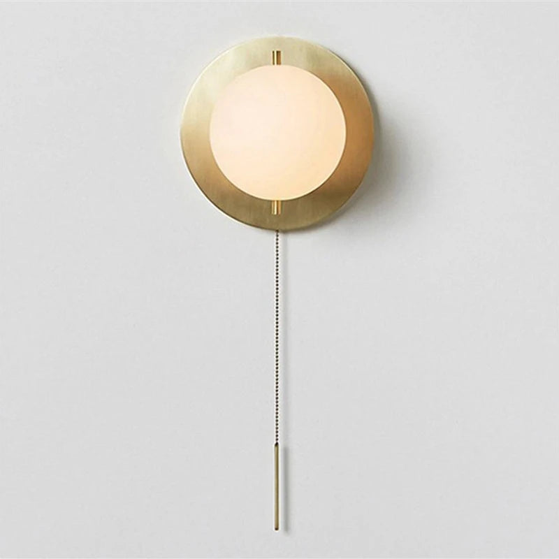 Applique murale boule cuivre design salon