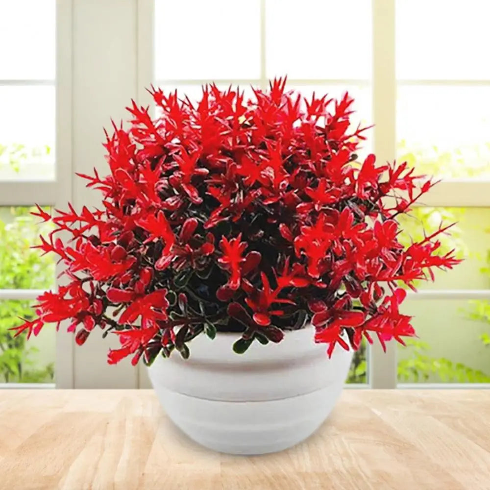 décoration intérieure plante artificielle pot fleurs colorées moderne minimaliste vert rose