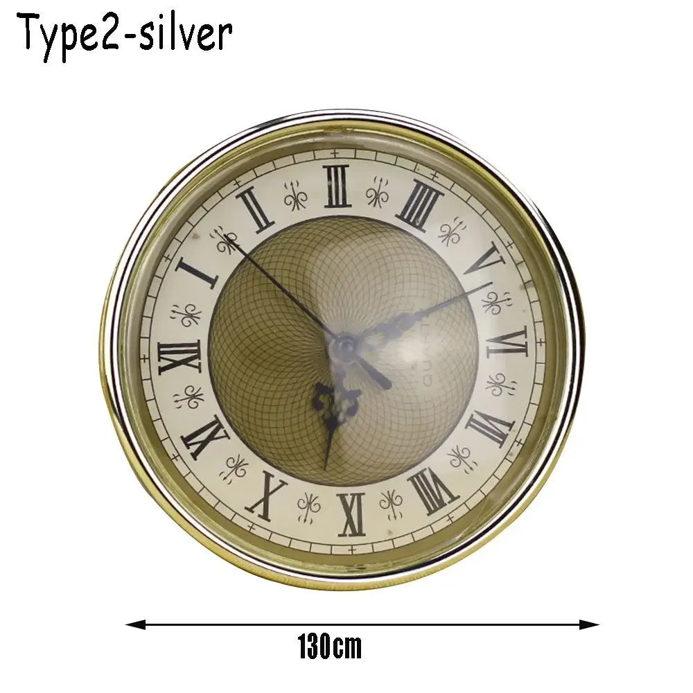 horloges murales classiques quartz blanc doré bronze números romains cadran lignes noires decoration florale
