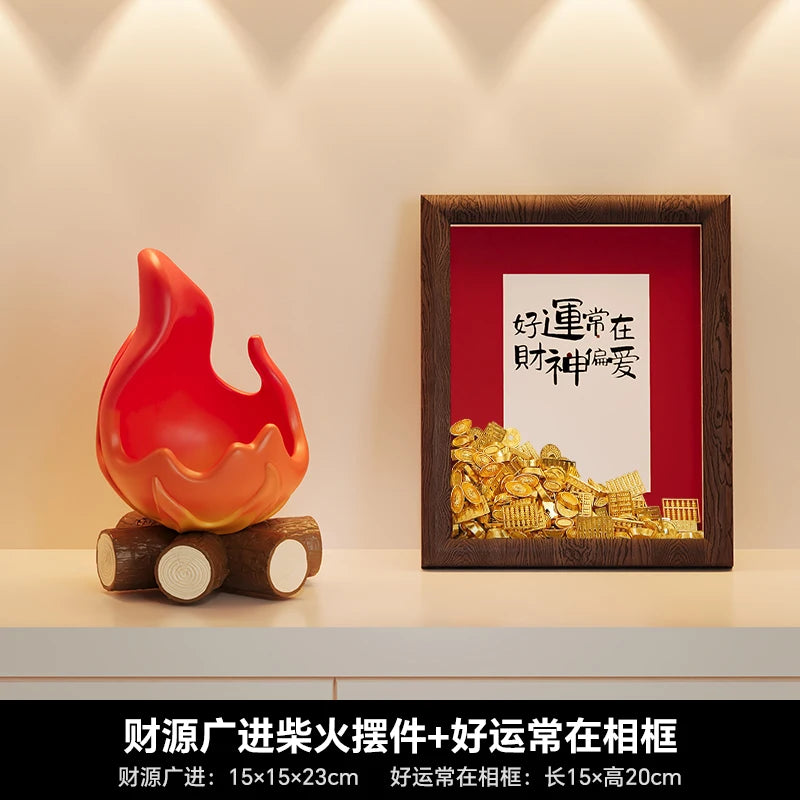 bougies décoratives créatives flammes stylisées bois modernes intérieur extérieur festive cadeau rouge orange