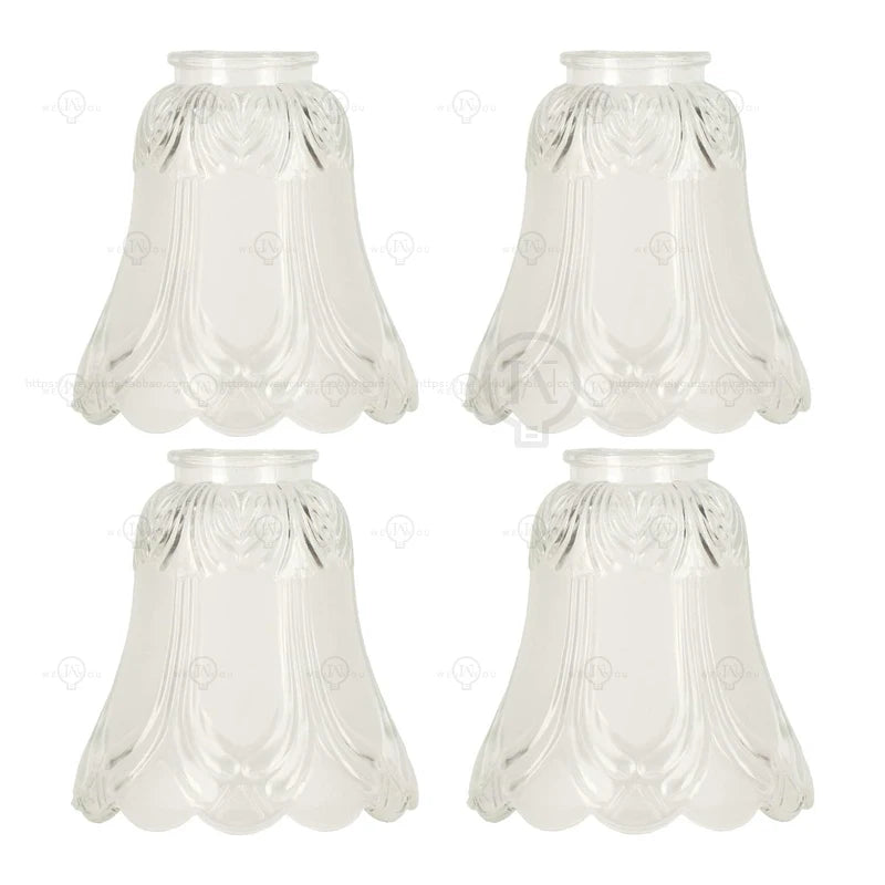 abat jour verre transparent relief floral classique plafonnier luminaire opacité traditionnel fixations invisibles