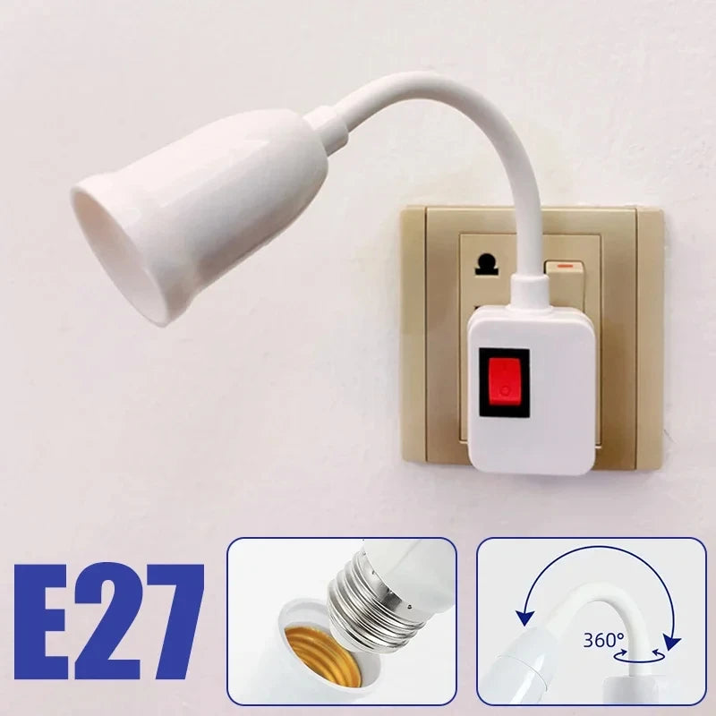 lampe pince blanc moderne interrupteur rotatif douille E27
