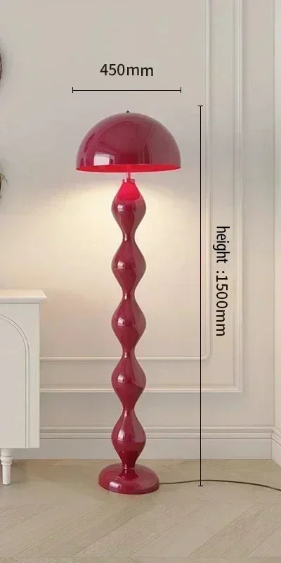 lampe sol moderne twistée verte rouge bleu blanc énergie économique