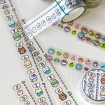 ruban decoratif transparent motifs animaux geometriques decor mignon adhesif educatif dessin ecole fournitures papeterie