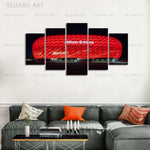 toile d'art moderne bayern munich paysage rouge noir contemporain sans cadre imprime toile