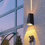 lampe murale moderne noir doré adhésive led ip65 hydrofuge aluminiumextérieur cour balcon jardin