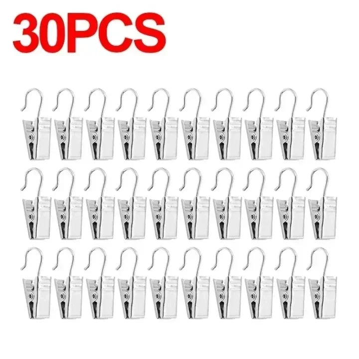 pinces alligator argentées clips métalliques robustes rideaux 100 pièces