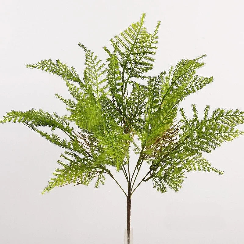 décoration extérieure faux fougères naturelles feuilles vertes vase bohème rustique