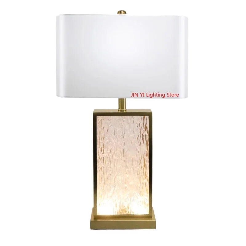 lampe table moderne abat jour texturé verre dépoli led or blanc gris