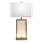 lampe table moderne abat jour texturé verre dépoli led or blanc gris
