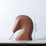 décoration moderne tête cheval résine noire sculpture intérieur minimaliste ornement maison salon erotique