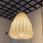 suspension lumineuse moderne origami beige plissé opacité intérieur chambre salon