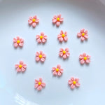 ornements résine fleurs colorées décoration bijoux accessoires coiffure enfantine simple 6mm