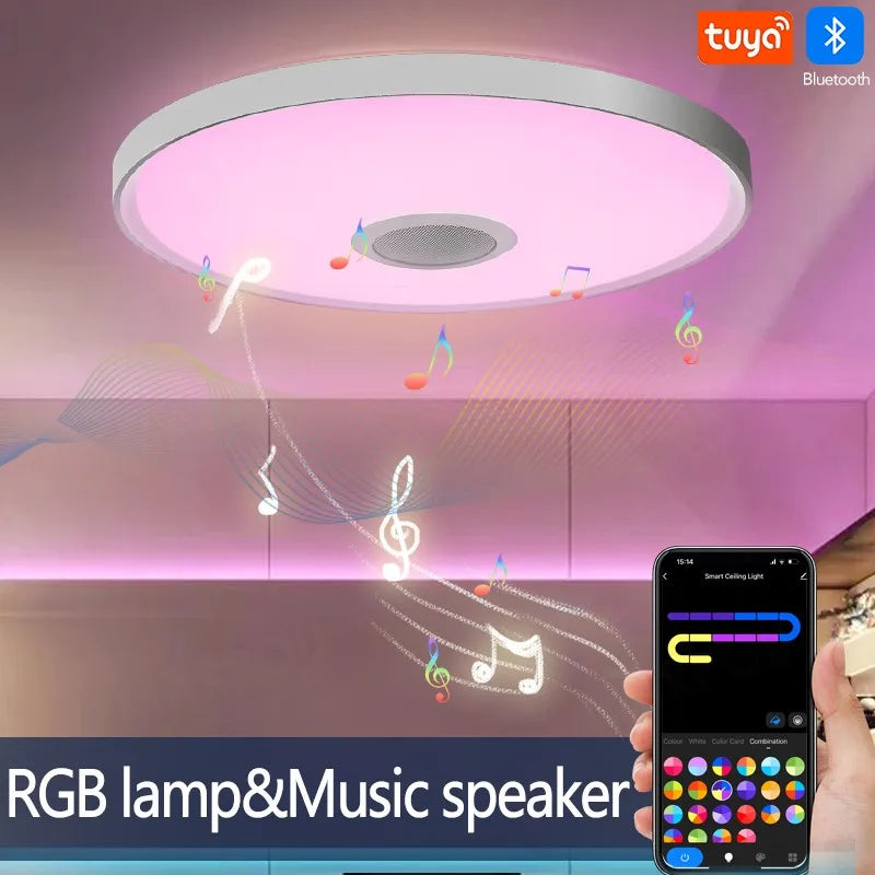 lampe intelligente blanc moderne flux lumineux variable télécommande application mobile