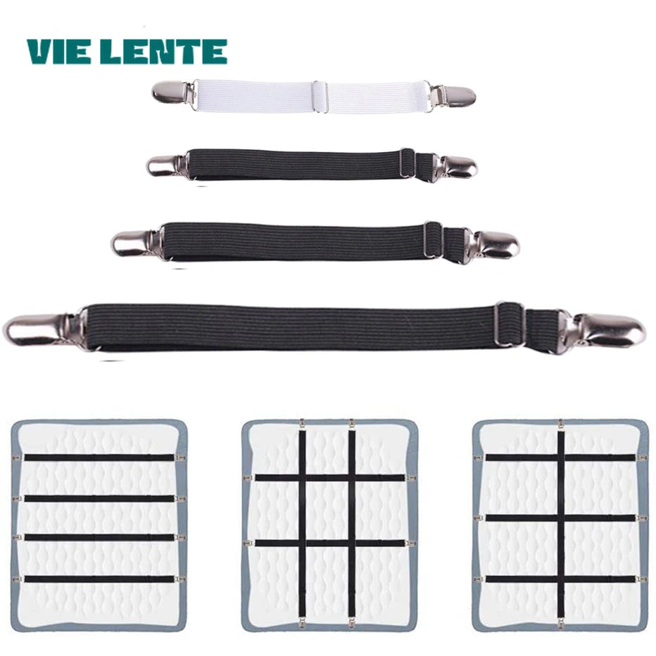 attaches élastiques clips métalliques tissu polyester coton blanc noir utilitaires ourlets vêtements fixations multifonctionnelles