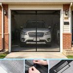 moustiquaire rideau porte garage noir maille fine clips suspension moderne protection insectes atelier patio