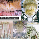 guirlande florale artificielle blanc vert rose jaune mariage décoration intérieure romantique hortensia soie 10