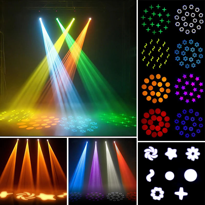 projecteurs led scène flight case roues brackets câbles instructions motifs lumineux professionnel événementiel