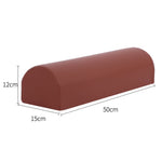 coussin support tête cou oreiller marron cuir texture moderne semi rond doux
