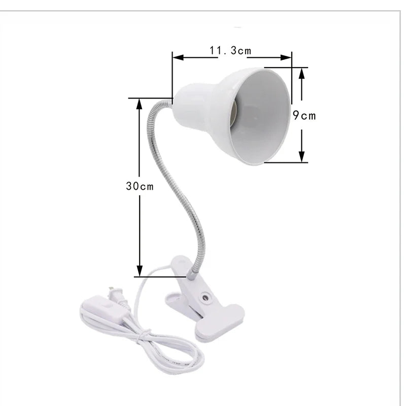 lampe moderne lampe pince réglable hauteur blanc minimaliste prise us